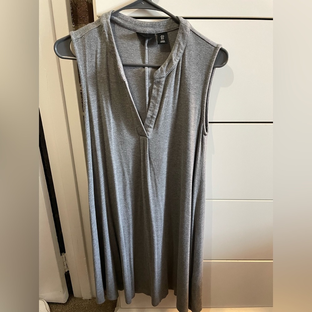 Adrienne Vittadini grey soft tank dress